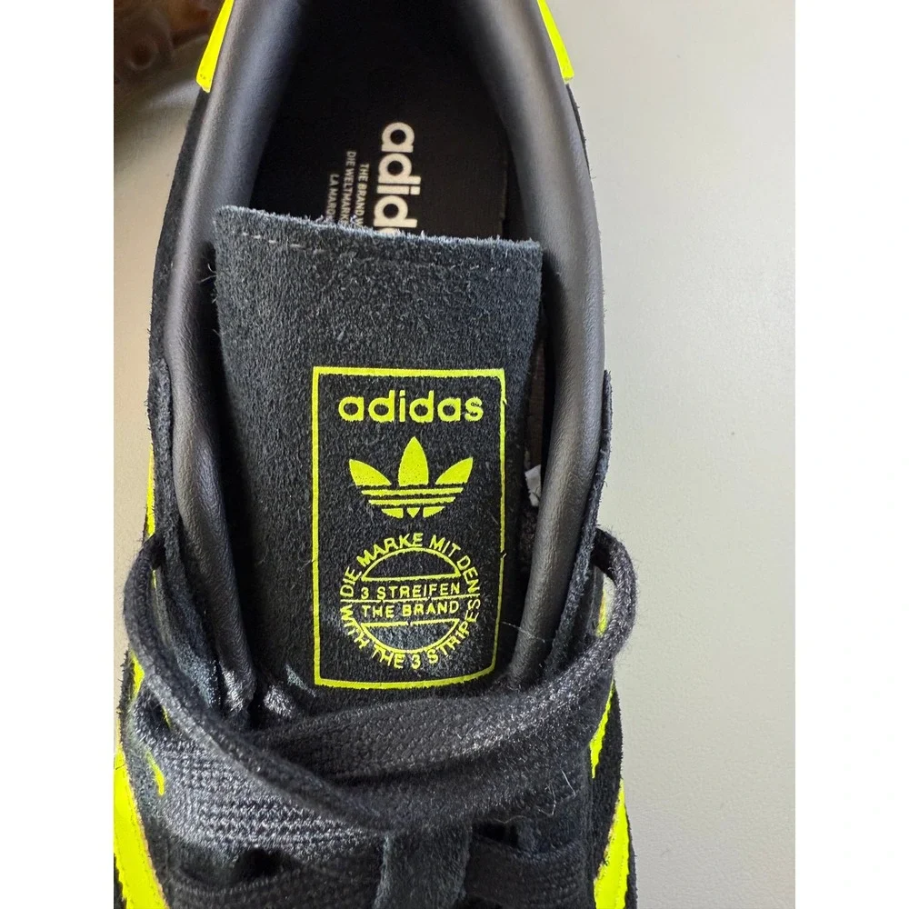 Adidas Originals Gazelle Indoor Black‎ Solar Yellow Sneakers 2025 Men US 9.5 NWB - Picture 8 of 10